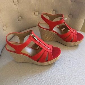 Orange wedges Michael Kors